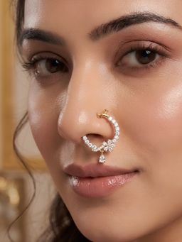 Nuyug - Celeste Bow American Diamond Nose Pin