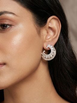 Nuyug - Aurielle Baguette Halo Drop Earrings