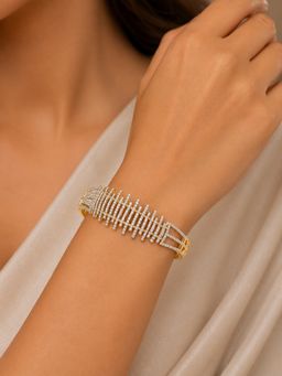 Nuyug - Golden glow American Diamond Bracelet (2.4)