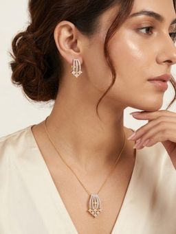Nuyug - Celestia Crown American Diamond Jewellery Set