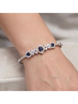 Nuyug - Sapphire Leafy American Diamond Bracelet (2.5)