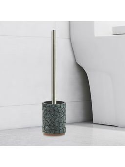 OBSESSIONS - Polyresin Toilet Brush with Holder, Charcoal