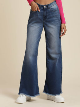 Label Ritu Kumar - Full Length Mid Rise Wide Leg Denims