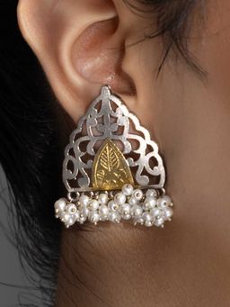 Joules By Radhika - White Navira Stud Earrings