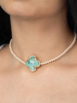 Joules By Radhika - Green Liyana Short Necklace
