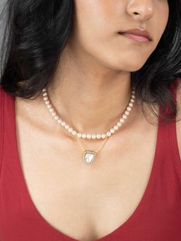 Joules By Radhika - White Ravina Short Necklace