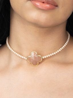 Joules By Radhika - Peach Zivaya Short Necklace