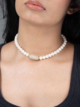 Joules By Radhika - White Sayona Pearl Necklace