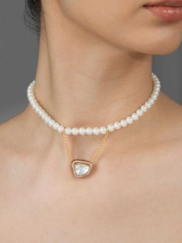 Joules By Radhika - White Vedika Long Necklace
