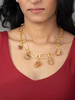 Joules By Radhika - Rust Tiyara Short Necklace