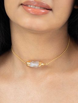 Joules By Radhika - White Zevika Long Necklace
