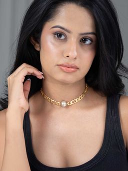 Joules By Radhika - White Mahira Short Necklace