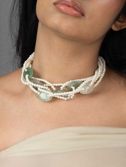Joules By Radhika - White Aavina Pearl Necklace