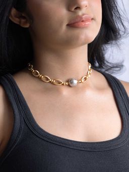 Joules By Radhika - Silver Sovika Pearl Necklace