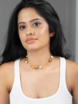 Joules By Radhika - Purple Nyara Short Necklace