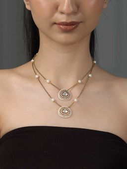 Joules By Radhika - White Myvra Long Necklace