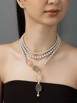 Joules By Radhika - Multi-Colour Neyana Stone Necklace