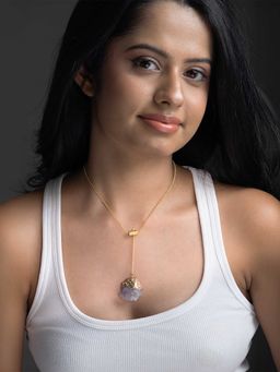 Joules By Radhika - Purple Ravaya Long Necklace