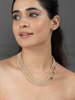 Joules By Radhika - Pink Viraya Pearl Necklace