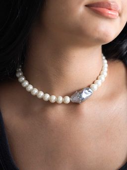 Joules By Radhika - White Kashvi Pearl Necklace