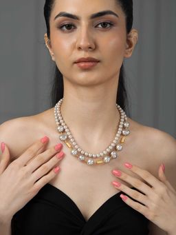 Joules By Radhika - Grey Revaya Pearl Necklace