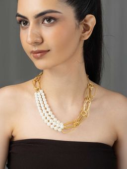 Joules By Radhika - White Yavina Pearl Necklace