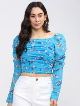 TOKYO TALKIES - Women Floral Printed Square Neck Top