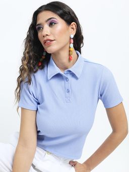 TOKYO TALKIES - Blue Shirt Style Polo T-Shirt