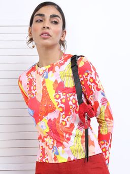 TOKYO TALKIES - Women Abstract Printed Top