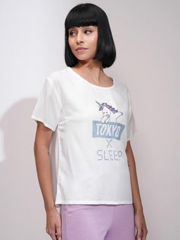 TOKYO TALKIES - Women Graphic Printed Round Neck T-Shirt