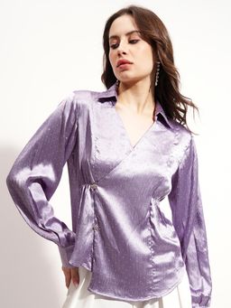 TOKYO TALKIES - Women Embellished Wrap Top