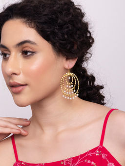 Indya - Gold Triple Layered Concentric Hoop Earrings
