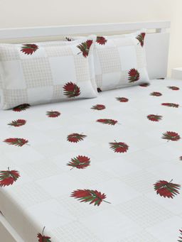 Home Affairs - Single Bedsheet with Pillow Cover - Red (Single)
