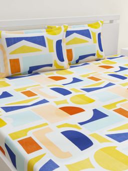 Home Affairs - Single Bedsheet with Pillow Cover - Multi-Color (Single)