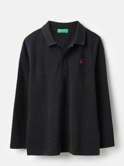 United Colors of Benetton - Regular Fit Collar Neck Textured Solid Pique Polo T-Shirt