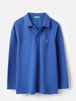 United Colors of Benetton - Regular Fit Collar Neck Textured Solid Pique Polo T-Shirt
