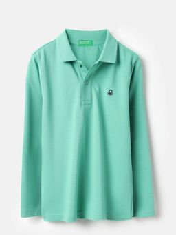 United Colors of Benetton - Regular Fit Collar Neck Textured Solid Pique Polo T-Shirt