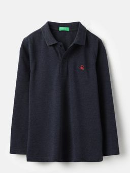 United Colors of Benetton - Regular Fit Collar Neck Textured Solid Pique Polo T-Shirt