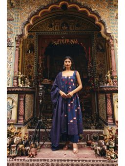 Gulabo Jaipur - Bhumi Blue Anarkali with Pant and Dupatta
