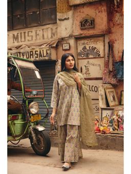Gulabo Jaipur - Fiza Green Kurti with Palazzo and Dupatta