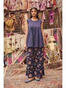Gulabo Jaipur - Tej Blue Top with Palazzo