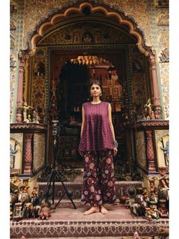 Gulabo Jaipur - Tej Wine Top with Palazzo