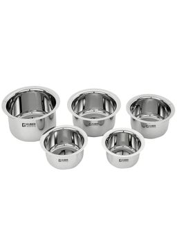 Kuber Industries - Stainless Steel Tope Set Without Lid Assorted (Set of 5)