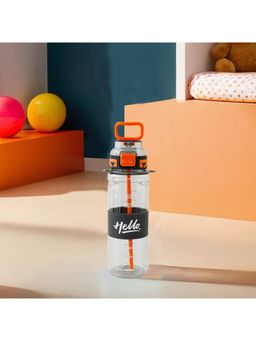 Kuber Industries - Kids Water Bottle with Straw Sipper For Kids Boys Girls Black