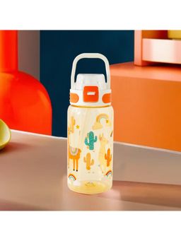 Kuber Industries - Kids Water Bottle with Straw Sipper For Kids Boys Girls White