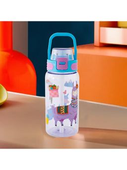 Kuber Industries - Kids Water Bottle with Straw Sipper For Kids Boys Girls Blue SYZ-7782B