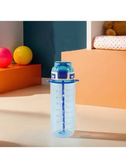 Kuber Industries - Kids Water Bottle with Straw Sipper For Kids Boys Girls 720ml Blue