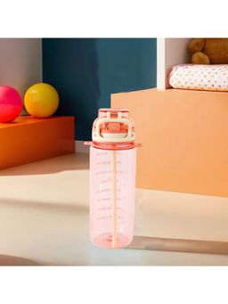 Kuber Industries - Kids Water Bottle with Straw Sipper For Kids Boys Girls 720ml Pink
