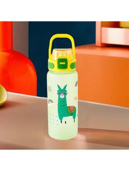 Kuber Industries - Kids Water Bottle with Straw Sipper For Kids Boys Girls 800ml Green