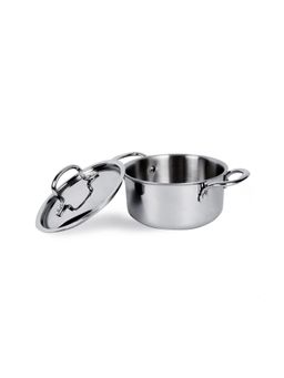 Kuber Industries - Triply Stainless Steel Tope (Patila) with Lid- 3L